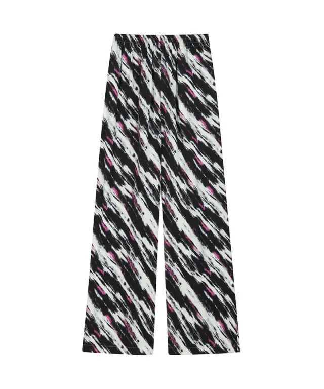 Abstract Printed Viscose Trousers - High Rise, Relaxed Fit – image 4