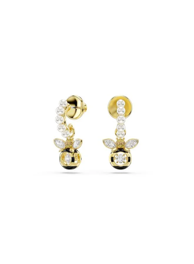 Bee Double Crystal Earrings