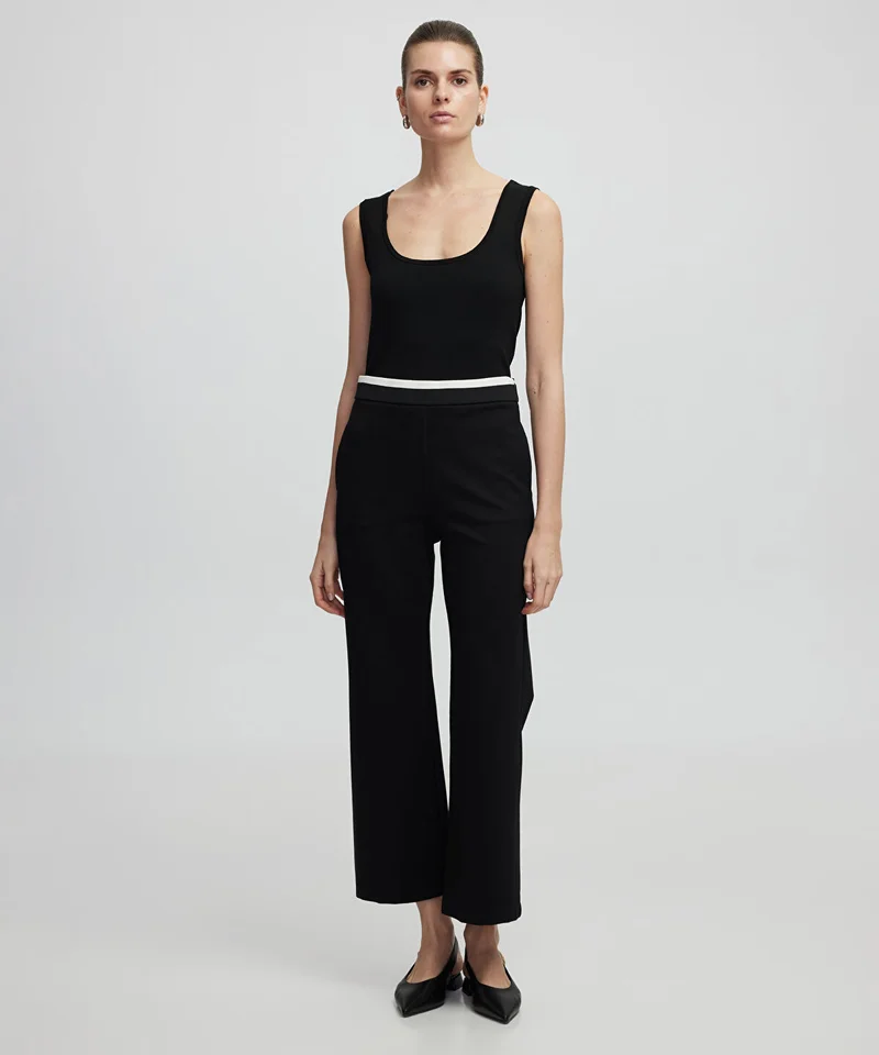Contrast Waist Culottes