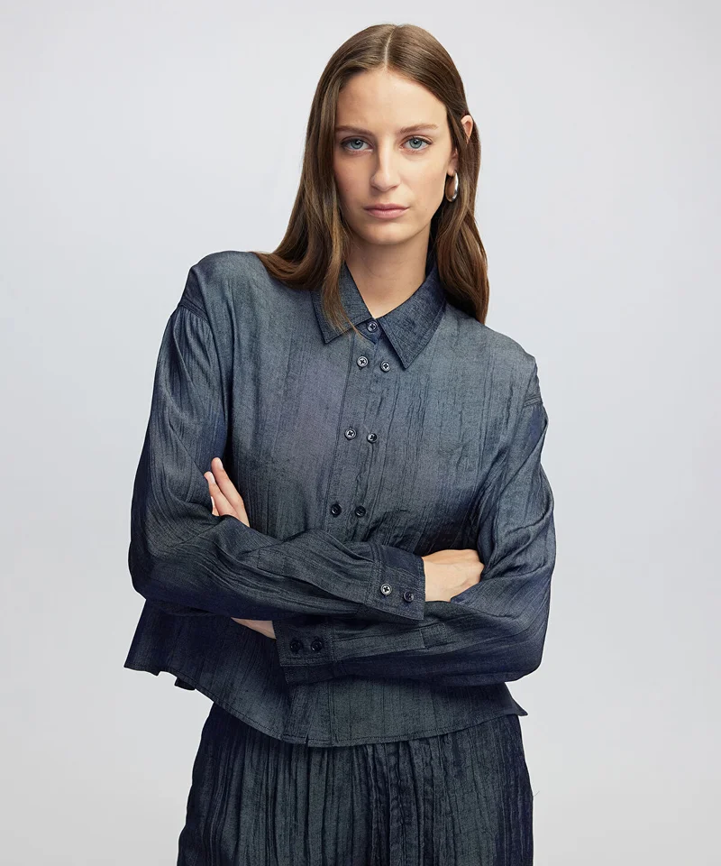 Textured Double Placket Shirt