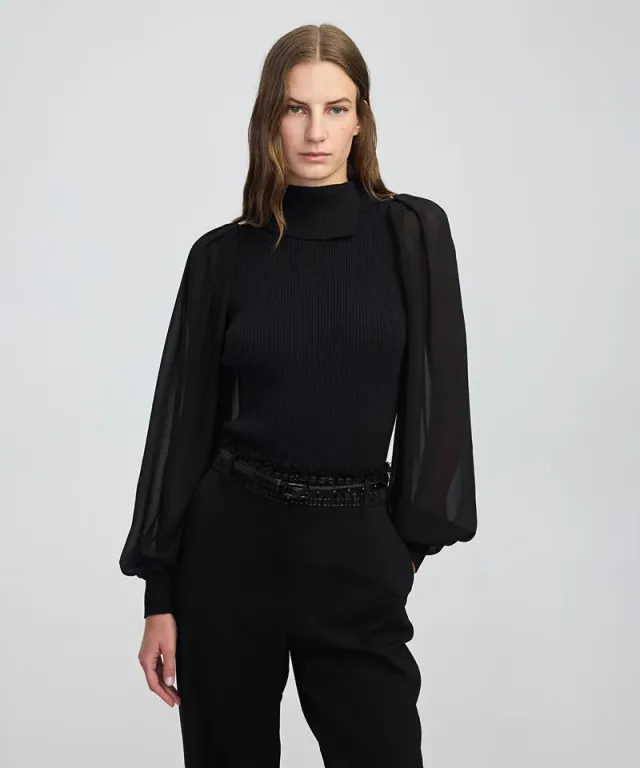 Mixed Media Knit Top – image 2