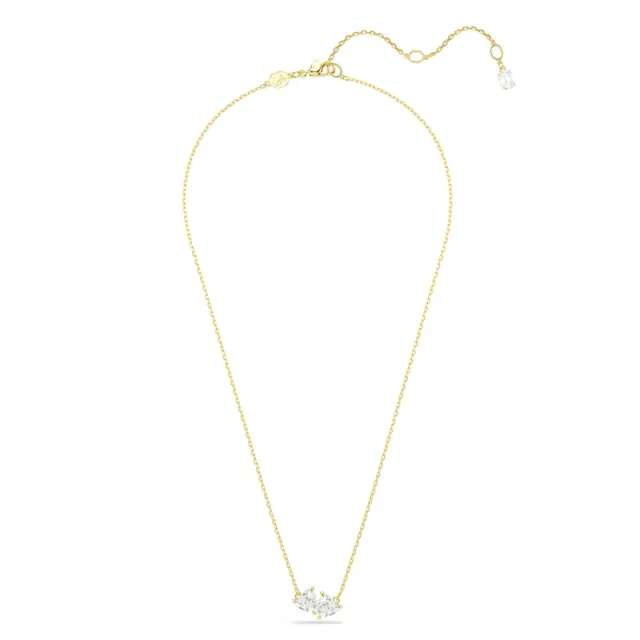 Gold Plated Swarovski Zirconia Twin Heart Necklace – image 2