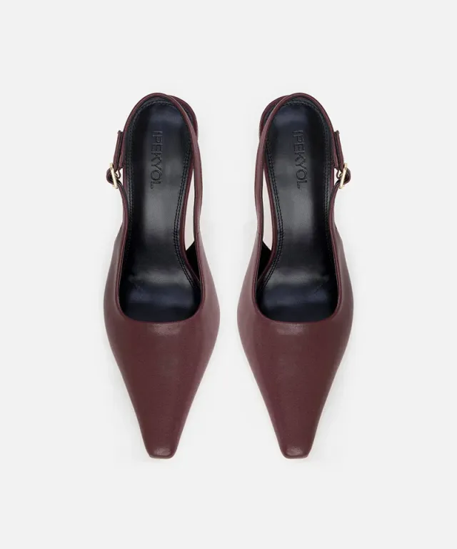 Faux Leather Slingback Heels – image 3