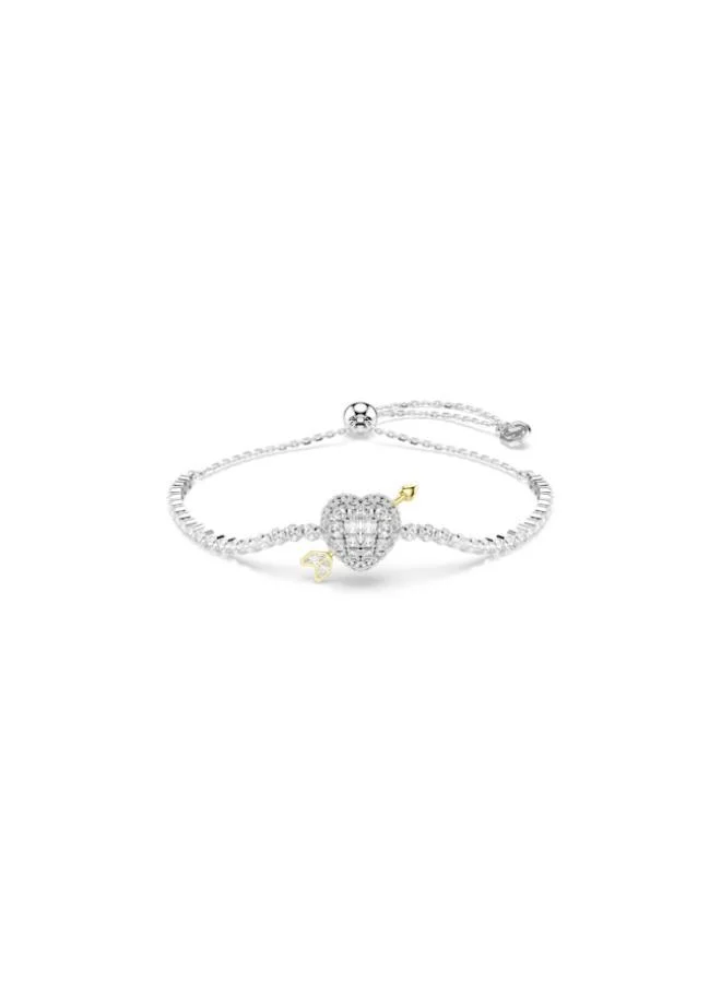 Idyllia Rhodium Plated Crystal Bracelet White