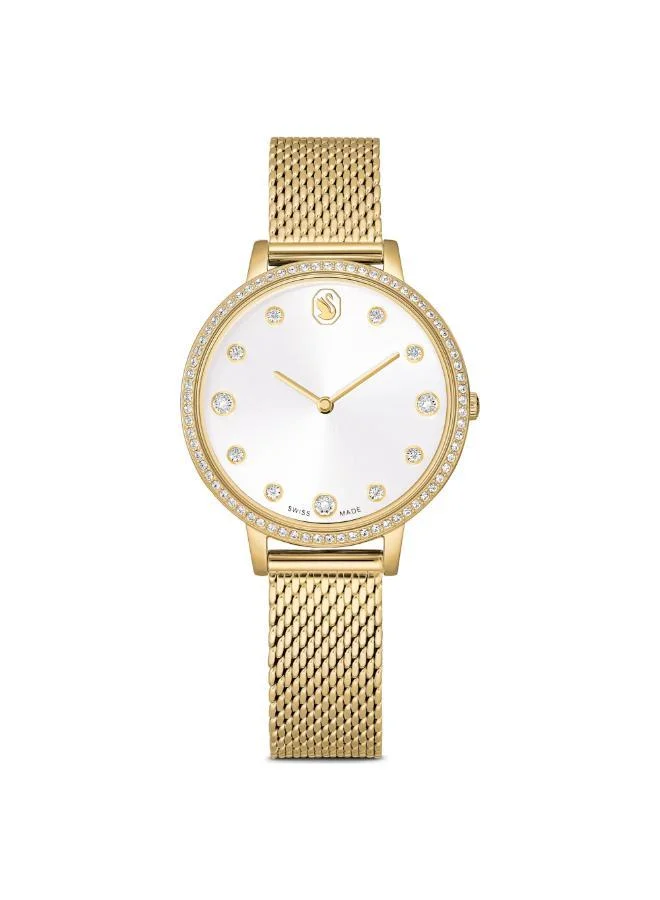 Clarica PGO Plated Stainless Steel Analog Watch, White