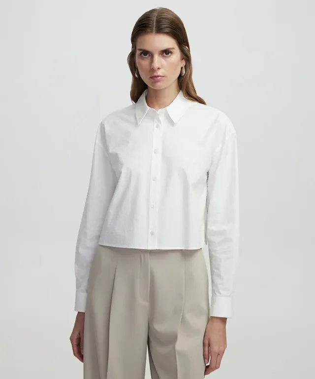 Rhinestone Poplin Shirt