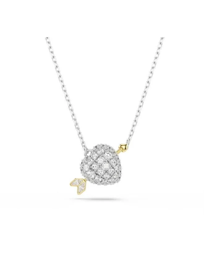 Crystal Mixed Plating Pendant Necklace White