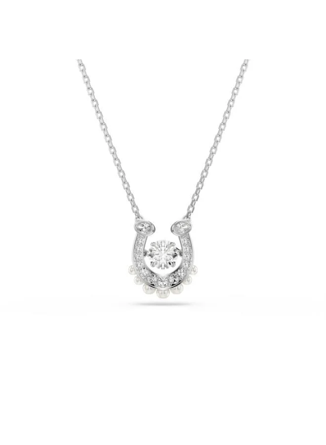 Symbolica White Crystal Rhodium Plated Pendant Necklace White