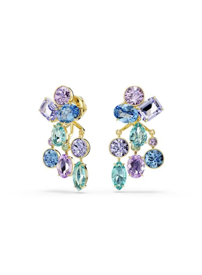 Plated Ear Jacket Earrings Gold Tone
