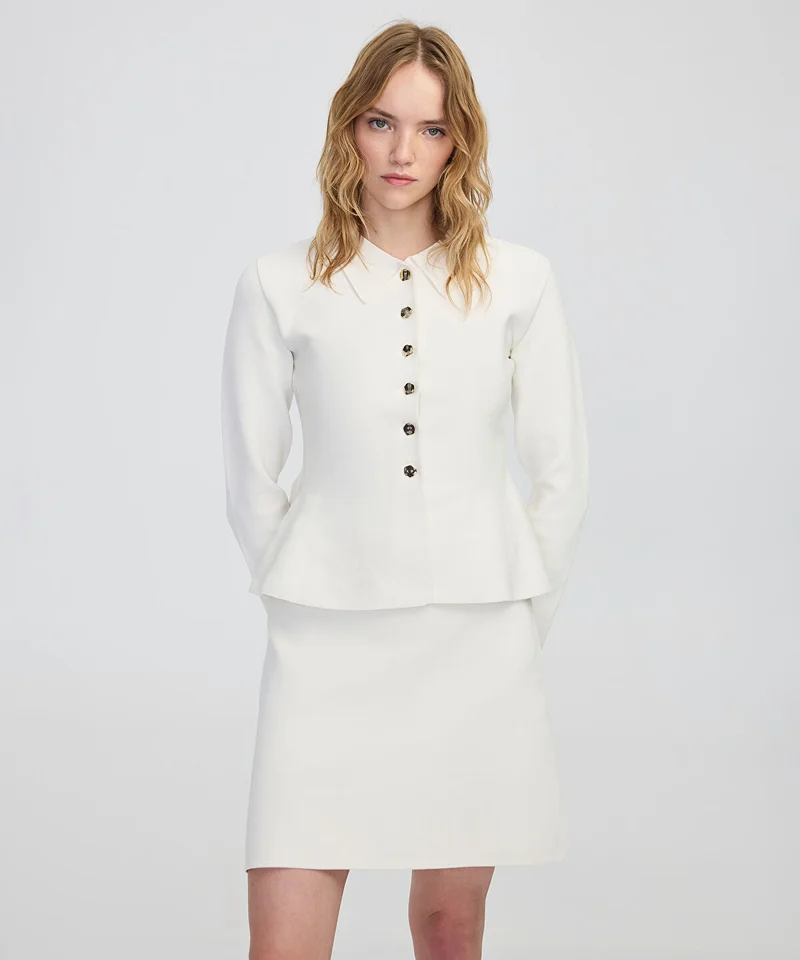 Peplum Knit Jacket