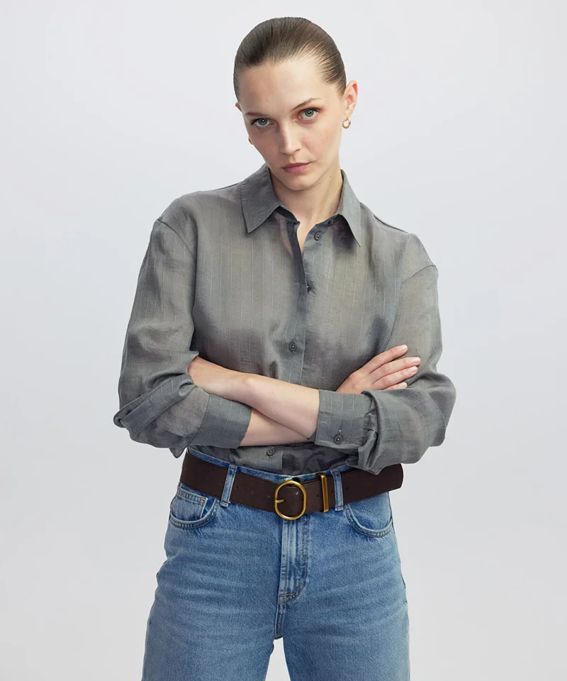 Adjustable Back Hem Shirt