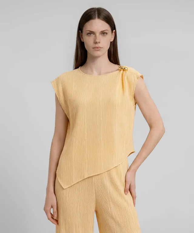 Crinkle Wide-Leg Trousers – image 2