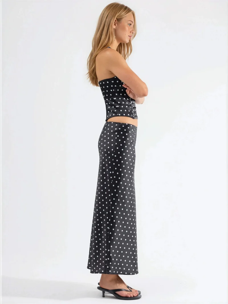 Polka Dot Maxi Skirt