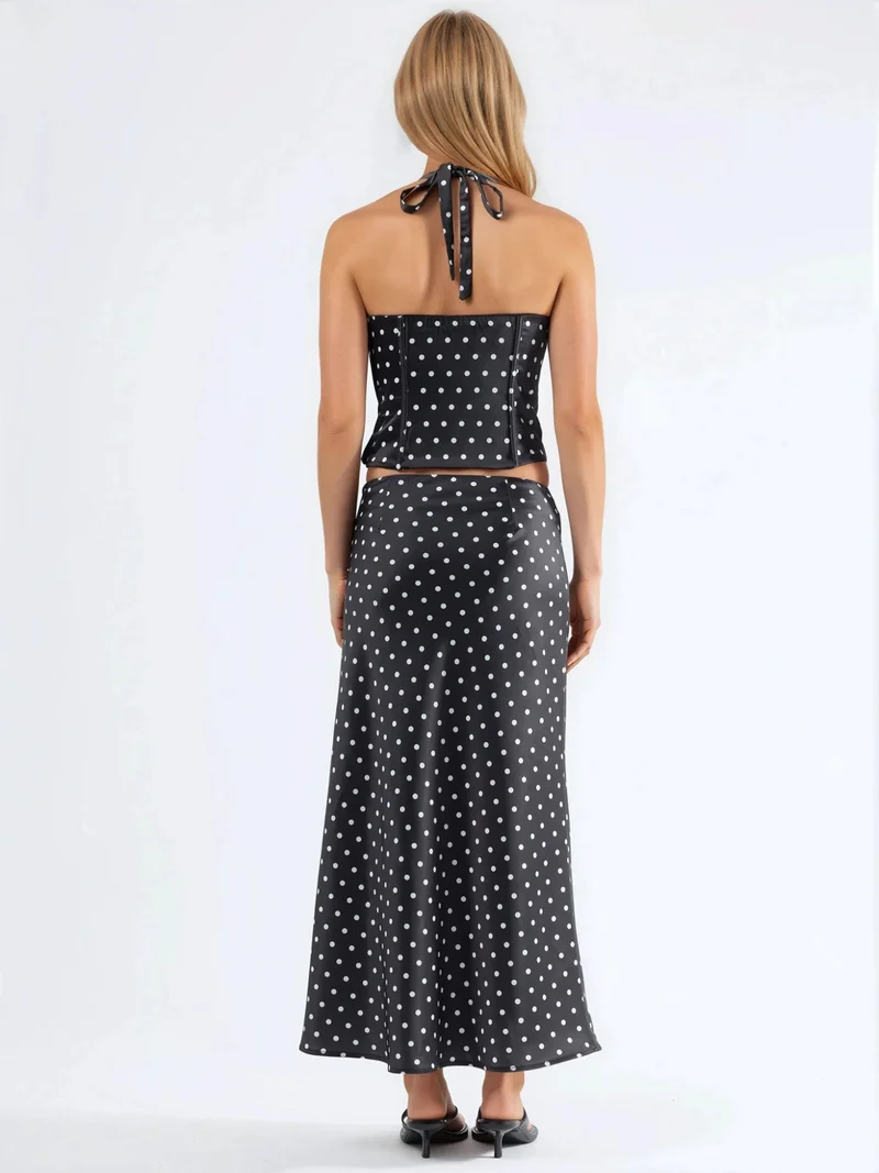 Polka Dot Maxi Skirt