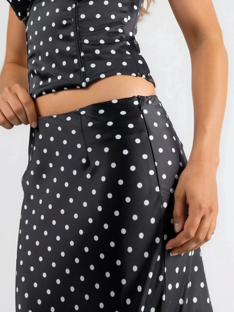 Polka Dot Maxi Skirt