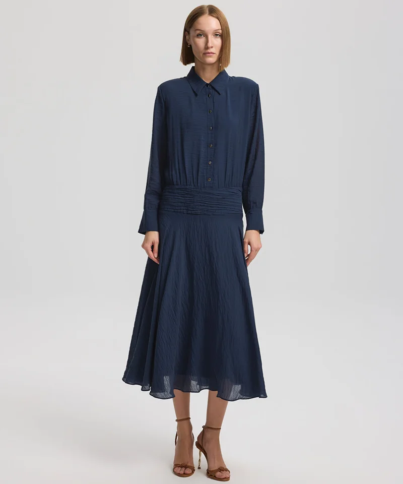 Draped Midi Dress