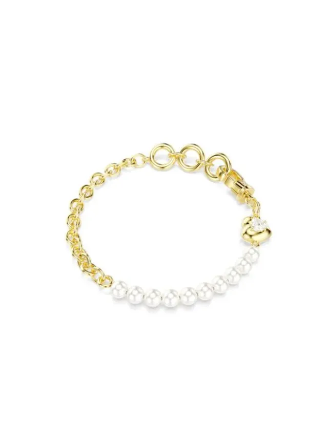 Crystal Gold Tone Plated Bracelet White – image 5