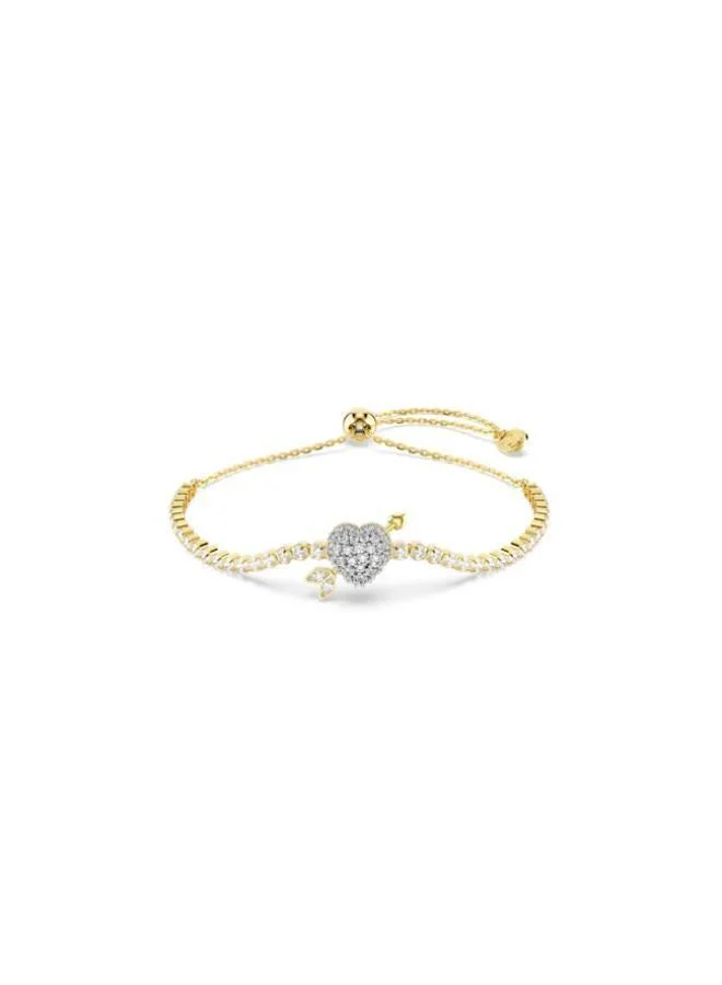 Gold Plated Crystal Bracelet White