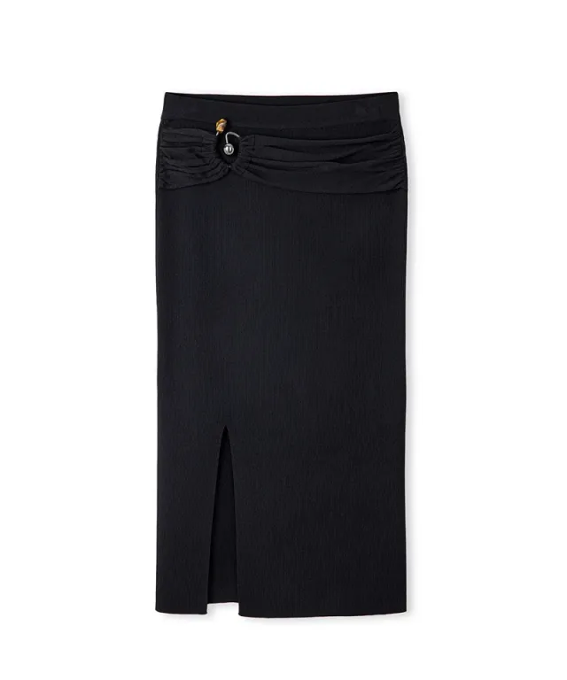 Belted Knit Skirt – image 4