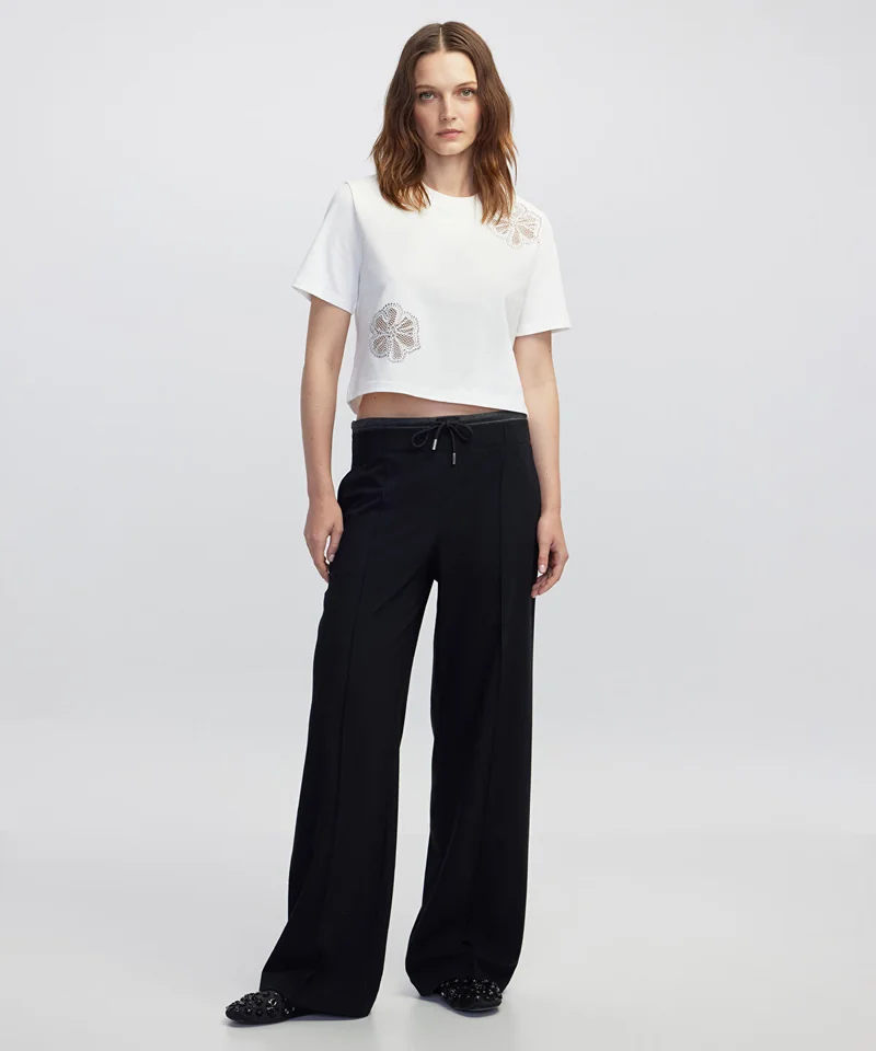 Color-Block Contrast Trousers