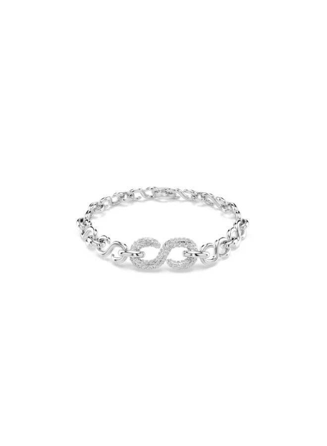 Dextera Crystal Chain Bracelet Rhodium Plated