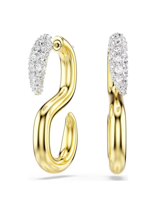Dextera Mixed Plating Pierced Earrings, Crystal