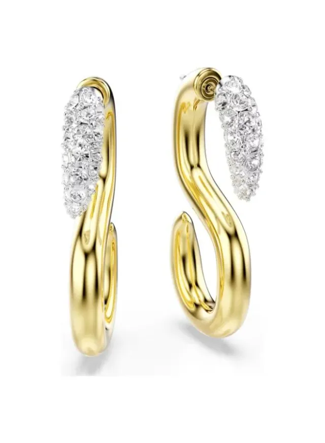 Dextera Mixed Plating Pierced Earrings, Crystal – image 4