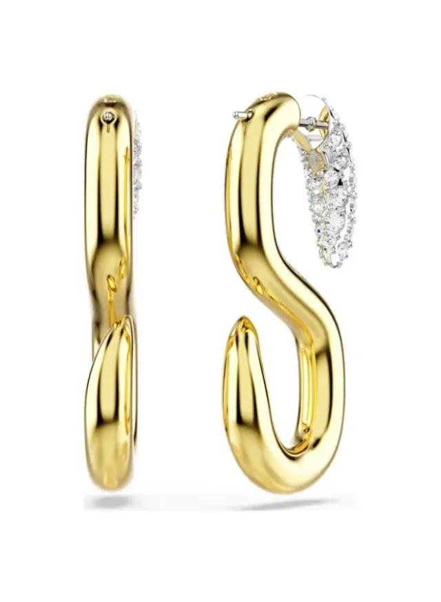 Dextera Mixed Plating Pierced Earrings, Crystal – image 5