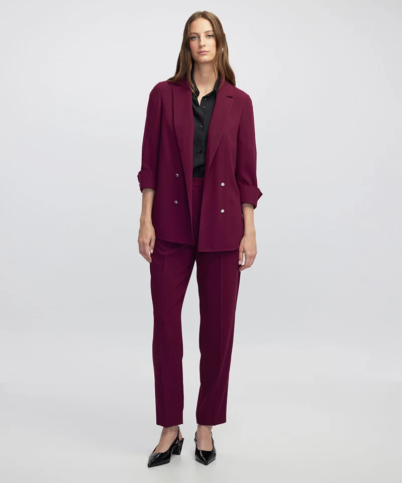 Elastic Waist Carrot Trousers