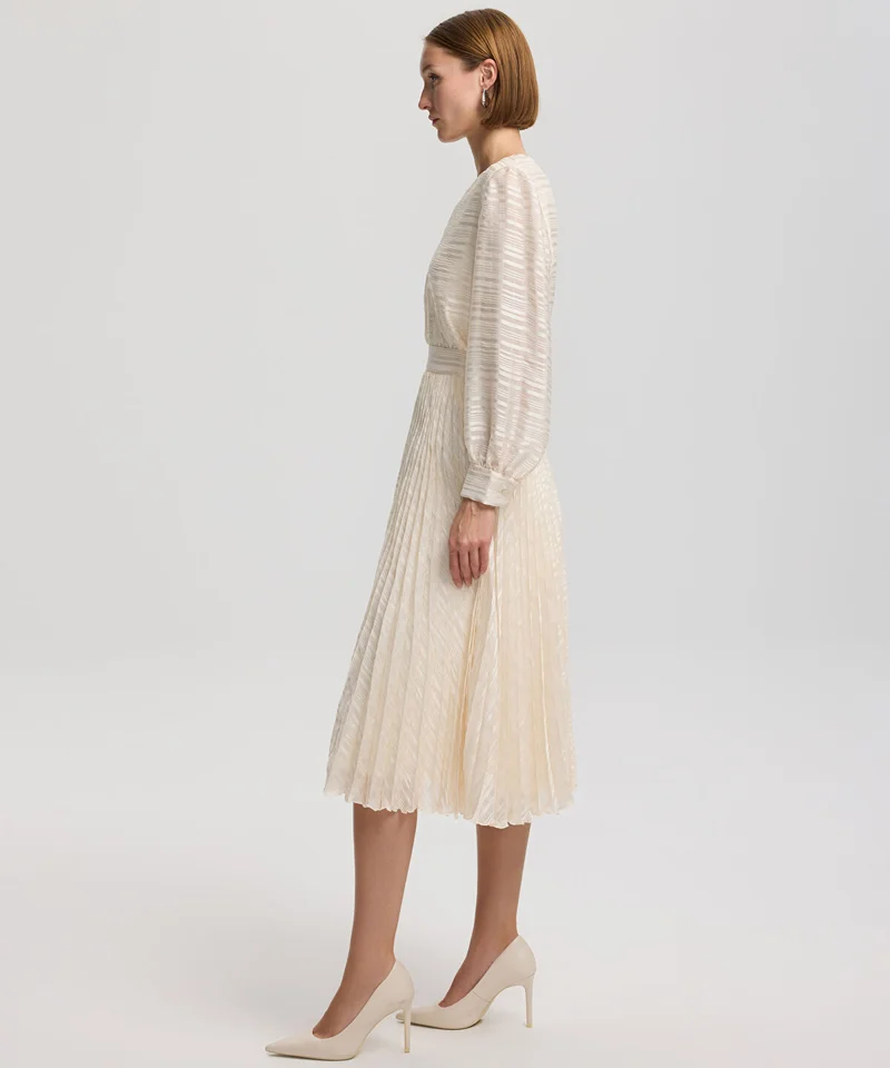 Pleated Midi Skirt