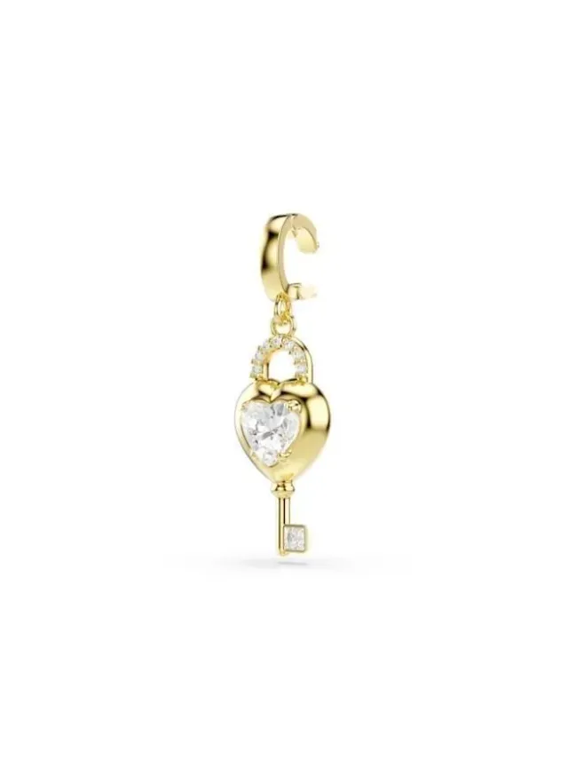 White Crystal Bracelet Gold Tone – image 3