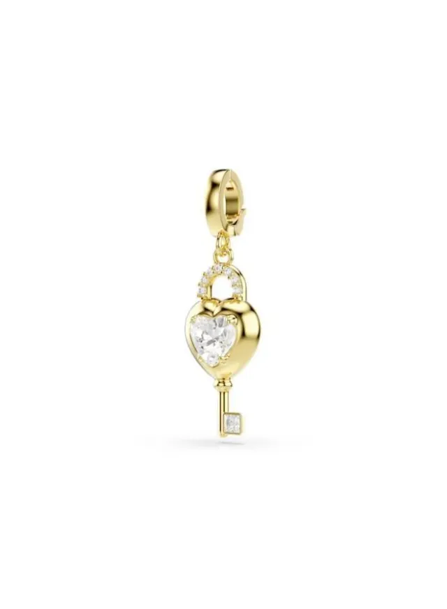 White Crystal Bracelet Gold Tone – image 4