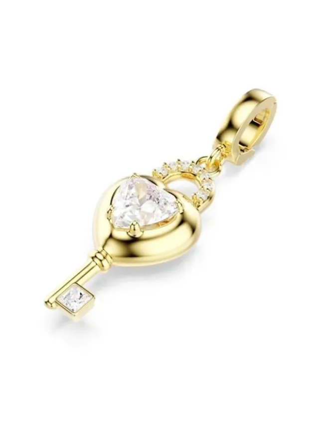 White Crystal Bracelet Gold Tone – image 6