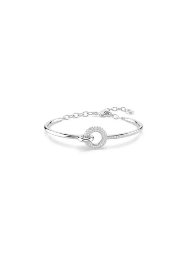 Rhodium Plated Crescent Bracelet