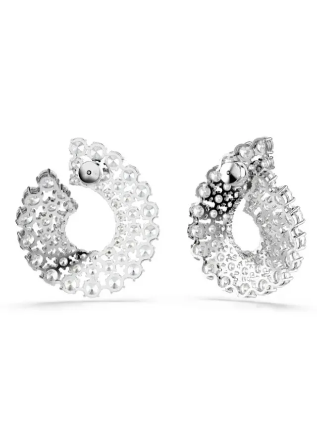 أقراط مصفوفة مستديرة مرصعة – صورة 4