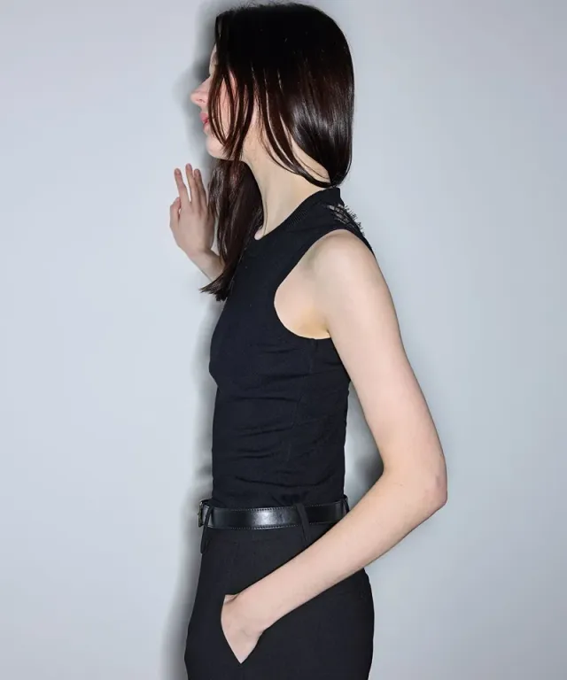 Lace Trim Knit Top – image 5