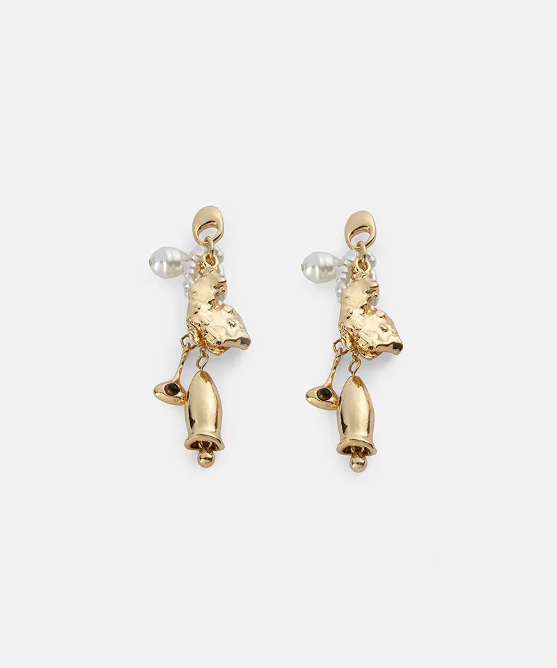 Faux Pearl Earrings Set