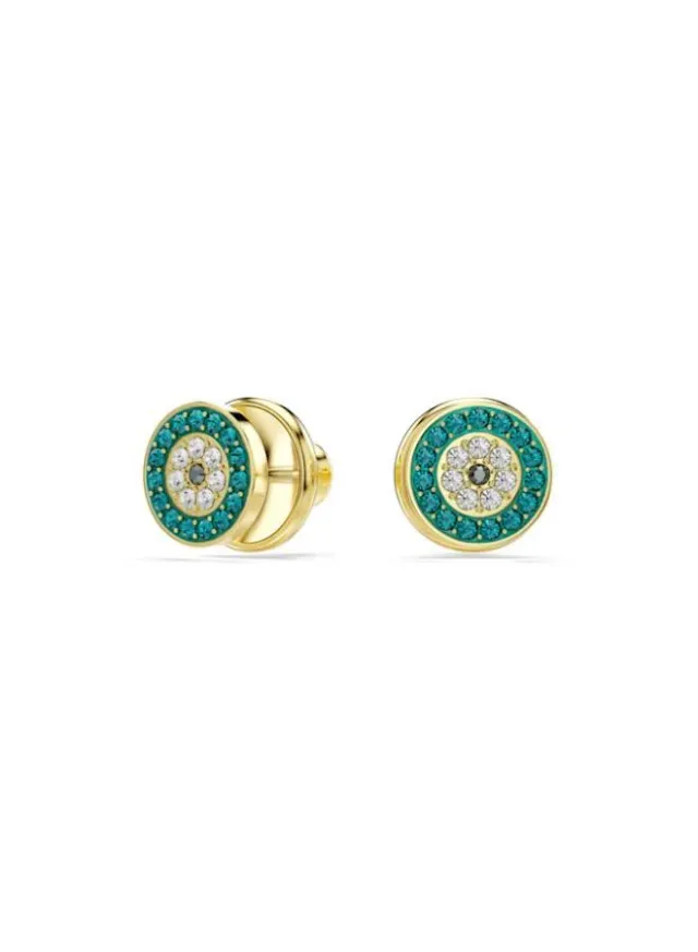 Evil Eye Figural Earrings Gold Tone – image 3