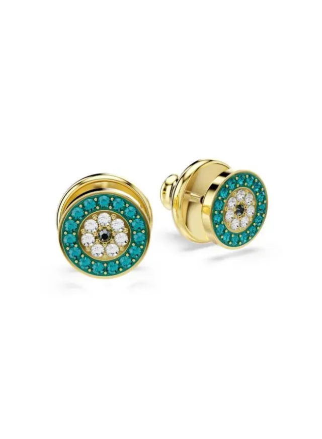 Evil Eye Figural Earrings Gold Tone – image 4
