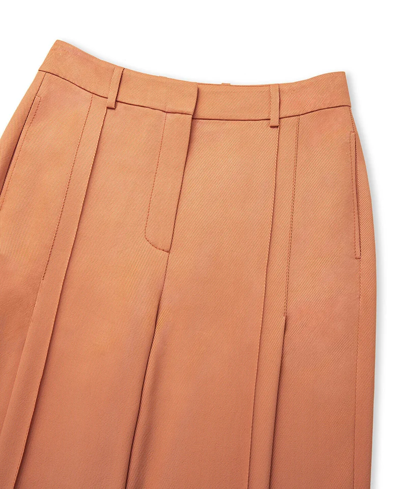 Darted Wide-Leg Trousers