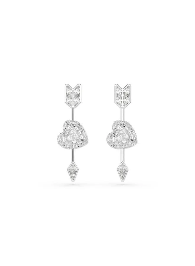Idyllia Crystal Pierced Earrings Silver
