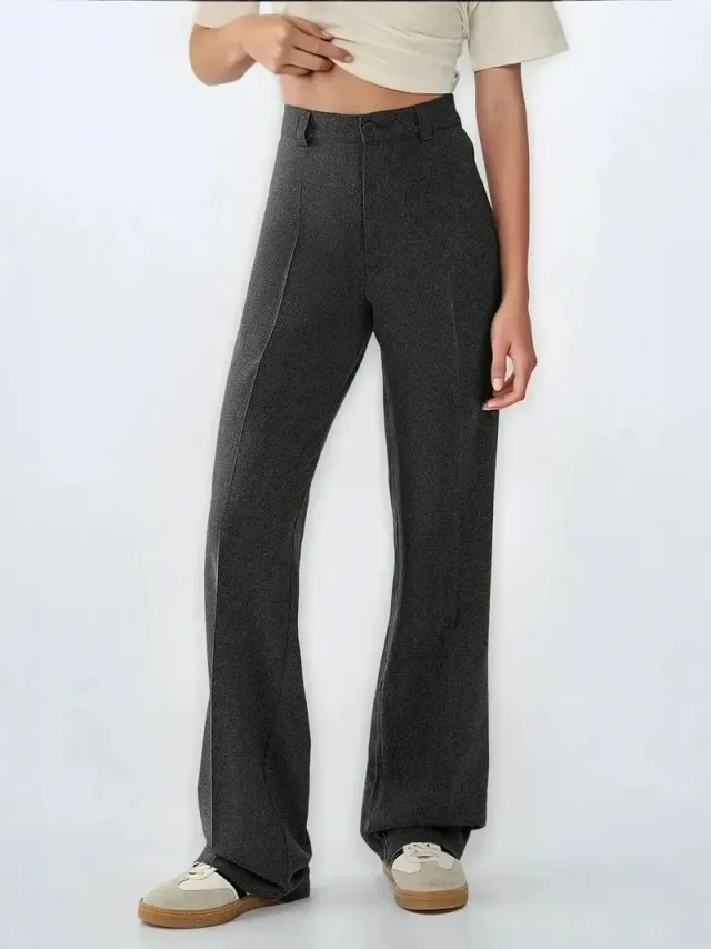 High Waist Straight Leg Pants – image 2