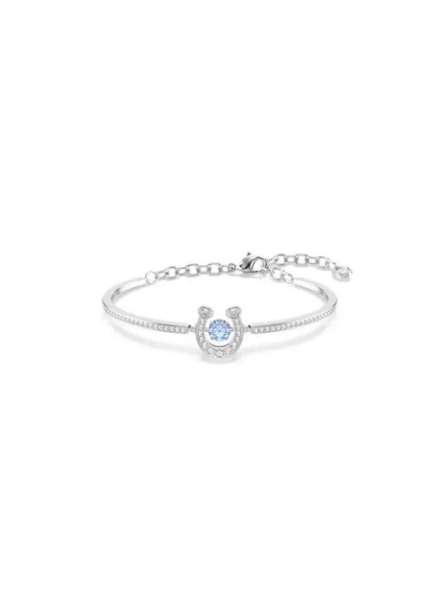 Symbolica Rhodium Plated Crystal Bracelet Medium Blue