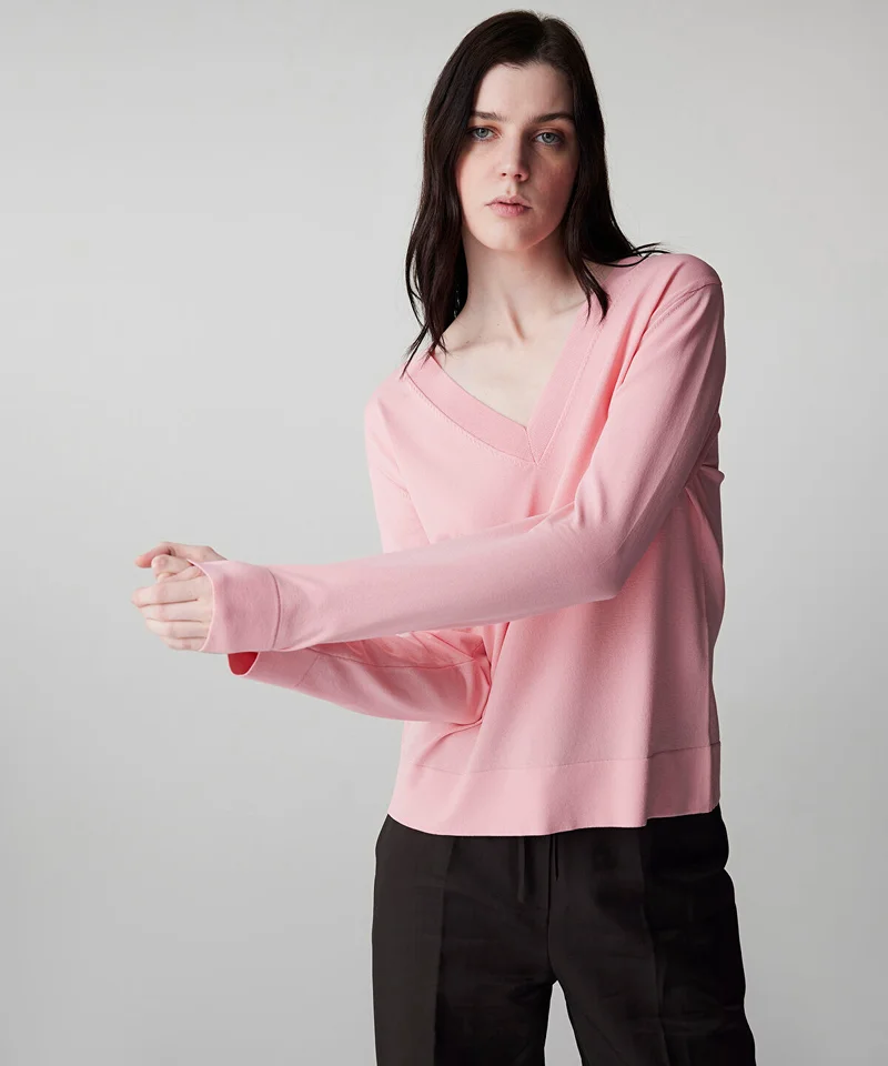 V-Neck Knit Top