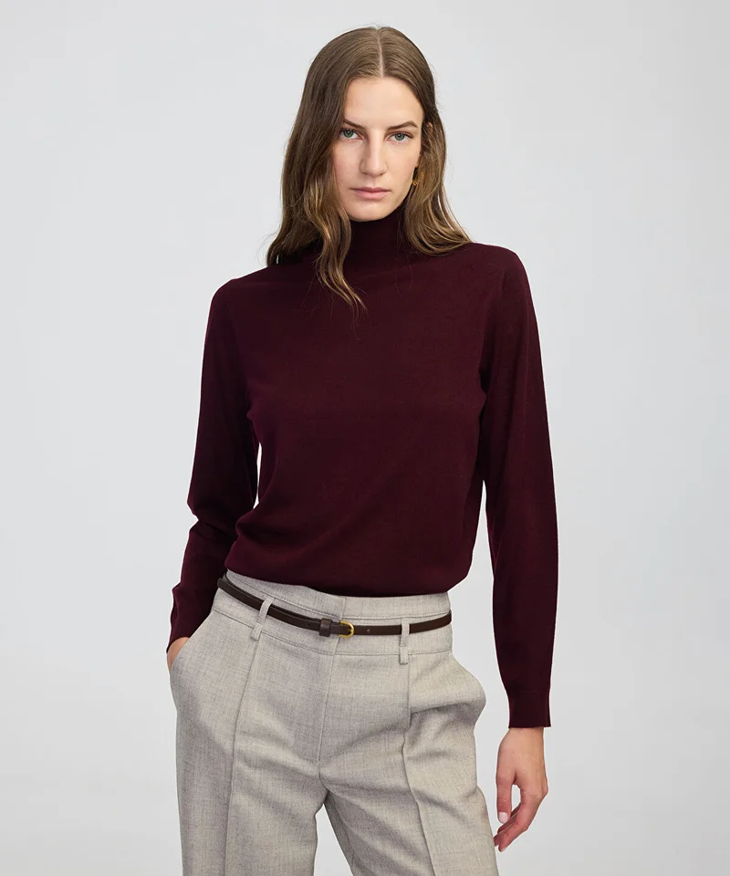 Fine Knit Wool-Blend Top