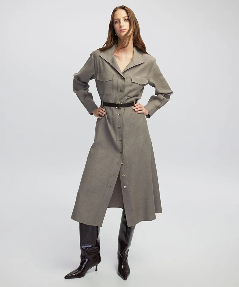 Belted Shirt Dress