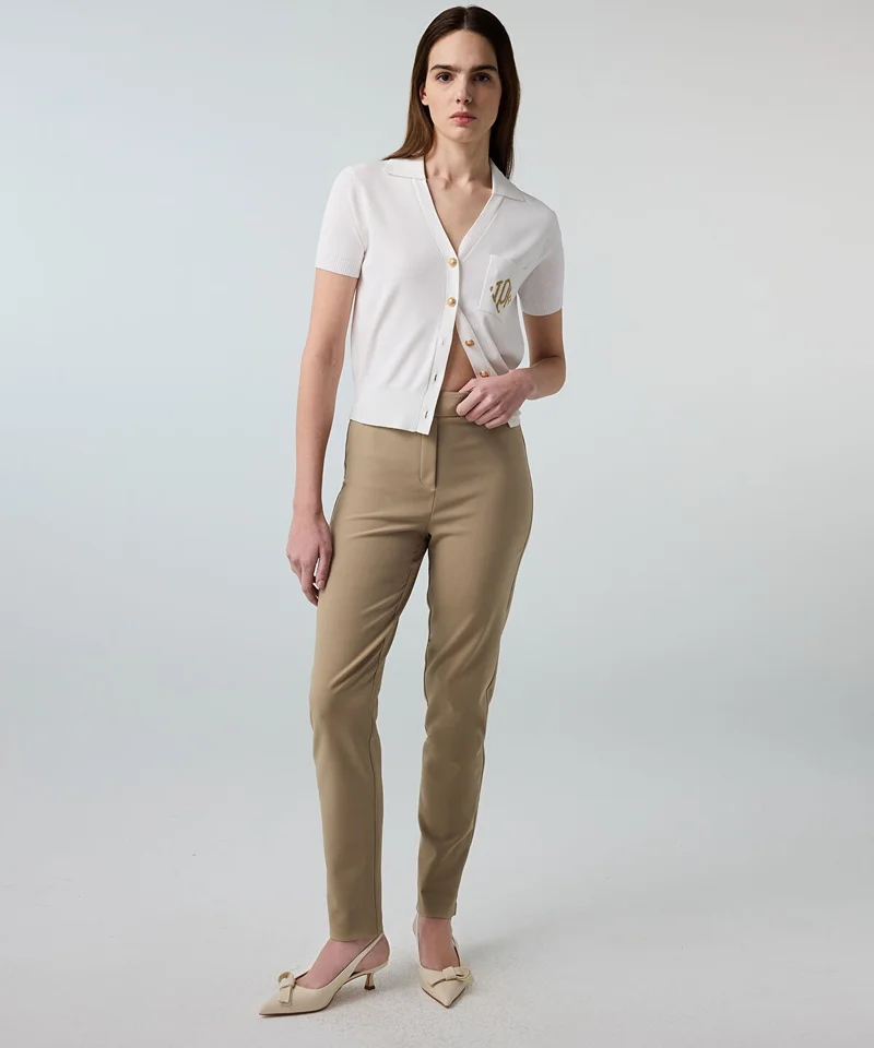 Skinny Lurex Waist Trousers