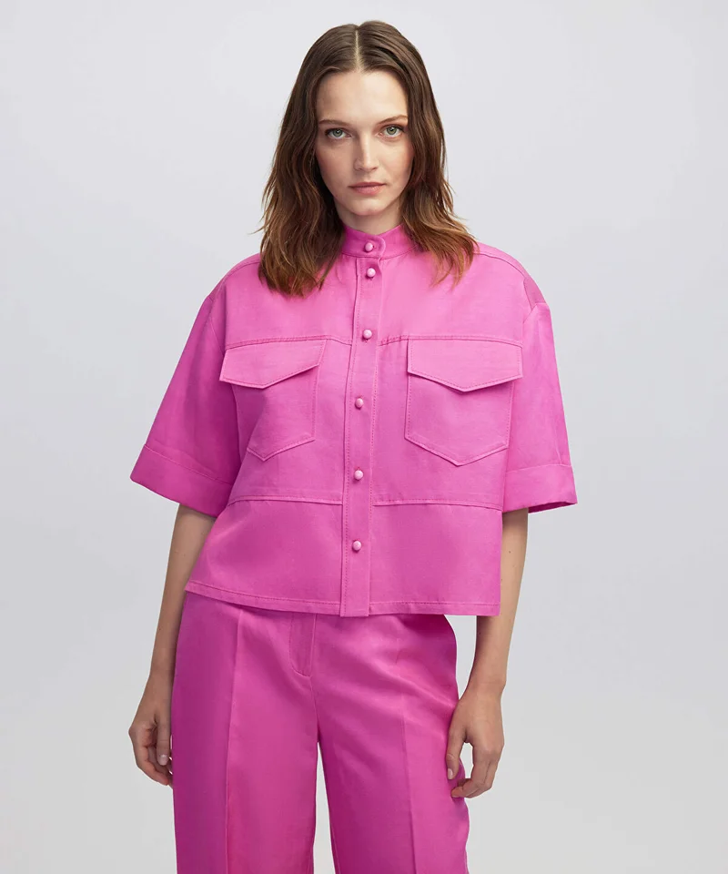 Mandarin Collar Blouse