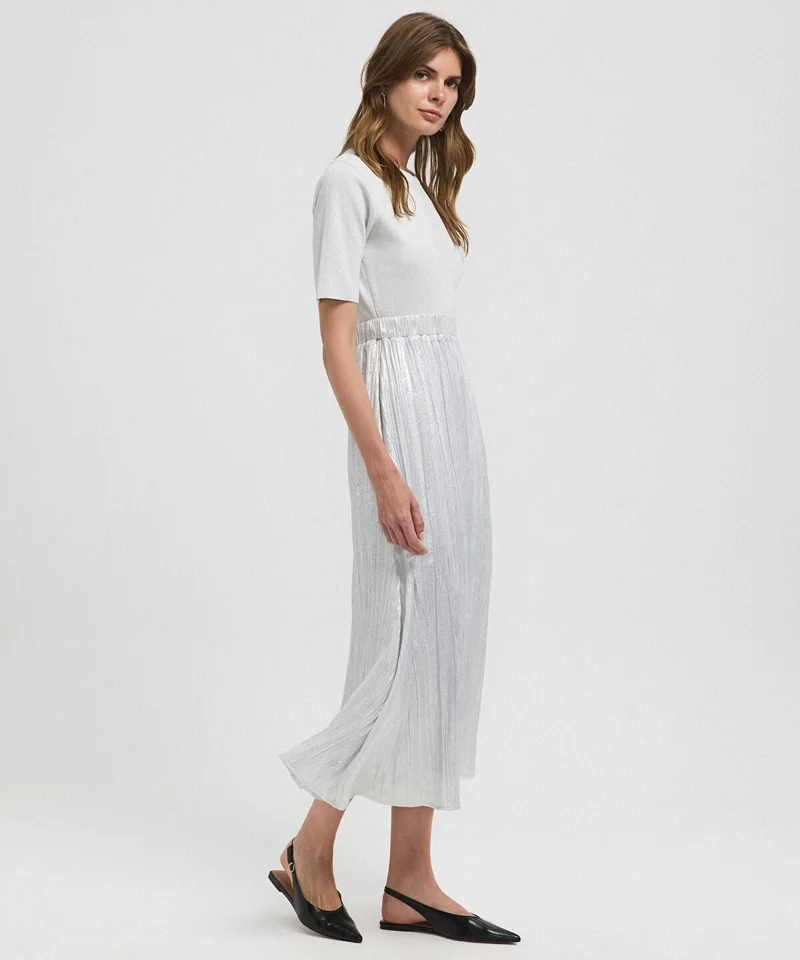Mixed Midi Dress