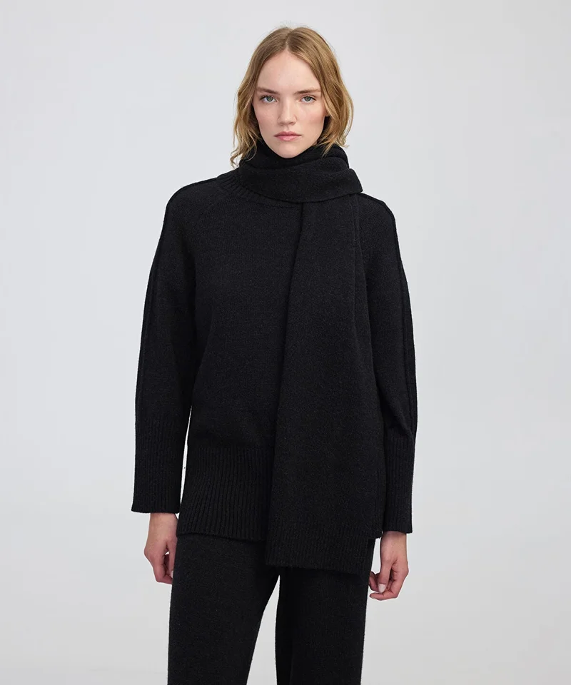 Scarf Knit Sweater